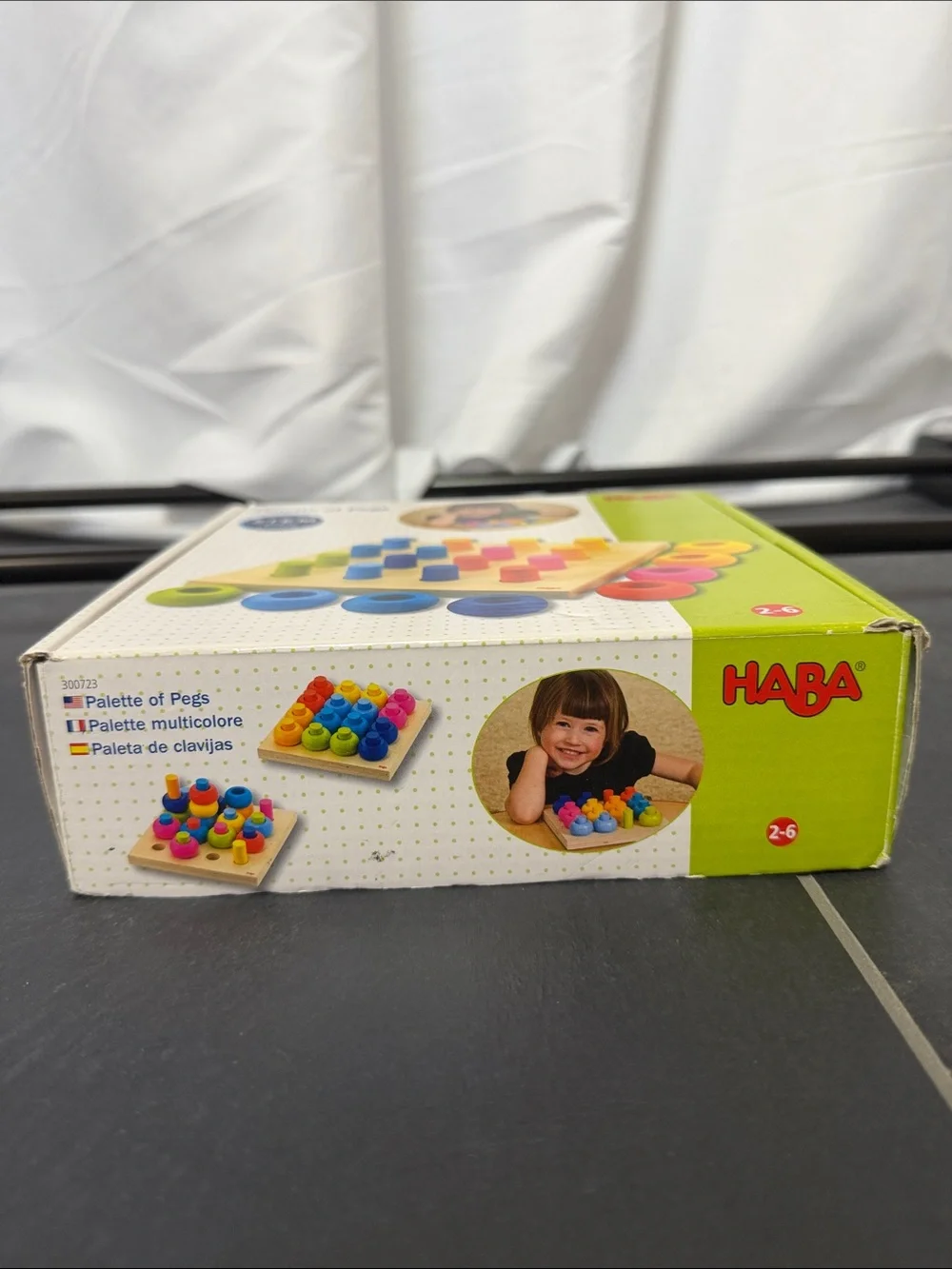 HABA Rainbow Whirls Wooden Sorting & Stacking Rings Shape Sorter